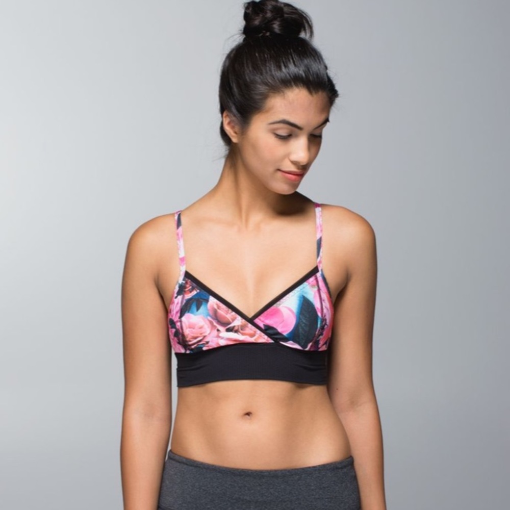 Lululemon Ujjayi Sports Bra Secret Garden Sz 6